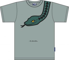 Bo Bendixen Unisex T-Shirt grey green snake
