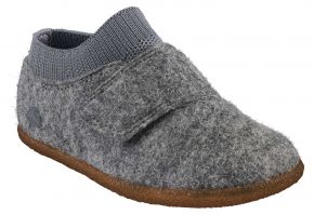 Viking Footwear Unisex kids felted slipper with velcro Njord