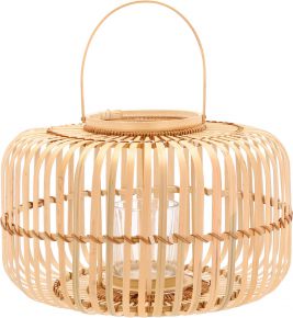 Villa Collection Lantern bamboo with glass insert Alia height 25 cm Ø 38 cm natural