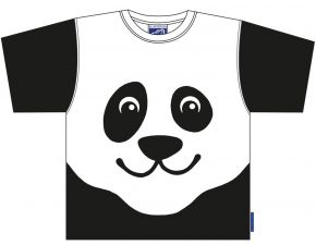 Bo Bendixen Unisex Kids t-shirt black, white Panda