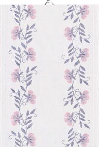 Ekeklund Summer Embroidery tea towel (eco-tex) 35x50 cm white, pink, green
