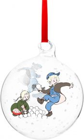 Muurla Emil in L. Emil Christmas tree ball front & back decorated