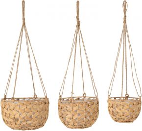 Bloomingville flower pot to hang water hyacinth set of 3 H 70 cm Ø 19 cm / Ø 23 cm / Ø 27 cm