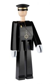 Kay Bojesen DK police man height 18.5 cm black