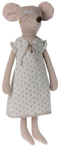 Maileg mouse with nightgown & sleep mask height 49 cm pink, blue, beige