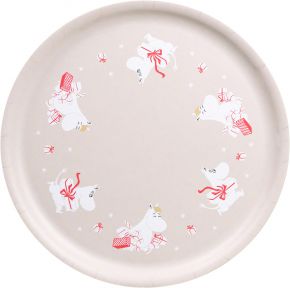 Muurla Moomins Gifts tray Ø 35 cm beige, multicolored