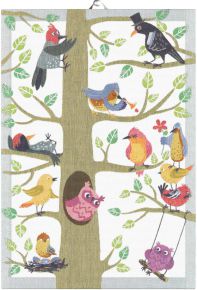 Ekelund Spring Spring Birds tea towel (oeko-tex) 35x50 cm