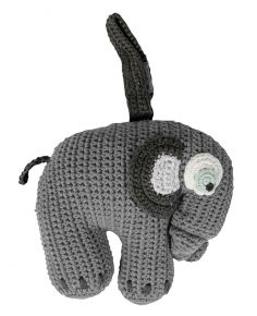 Sebra crochet music clock elephant
