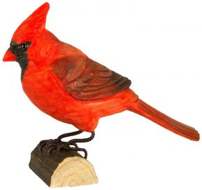Wildlife Garden Decobird northern cardinal hand carved