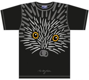 Bo Bendixen Unisex T-Shirt black Hedgehog