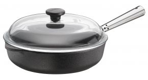 Skeppshult Professional stainless steel handle sauté pan with glass lid Ø 25 cm cast iron