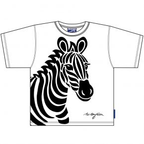 Bo Bendixen Unisex kids T-Shirt white Zebra