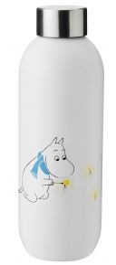 Stelton Mumin Keep Cool drinking bottle 0.75 l Christmas / Winter Moomin lights candles white, black