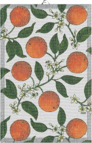 Ekeklund Summer Oranges tea towel (oeko-tex) 40x60 cm orange, green, white