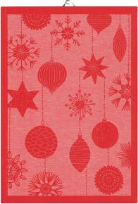 Ekeklund Christmas & Winter Ornaments 330 tea towel (eco-tex) 35x50 cm red