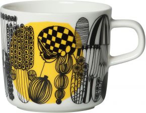 Marimekko Siirtolapuutarha (colonial garden) Oiva cup 0.2 l yellow, cream whit