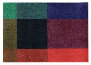 Heymat Mix Gem doormat / carpet red, multicolored