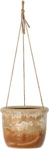 Bloomingville flower pot to hang stoneware height 15 cm Ø 19.5 cm suspension height up to 60 cm natu