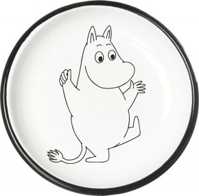 Muurla Moomin Retro Moomin plate deep enamel Ø 18 cm blue, white, black