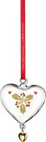 Holmegaard Christmas 2022 Ann-Sofi Romme tree ornament heart clear, gold