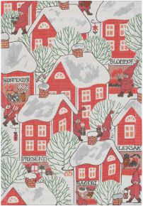 Ekelund Christmas & Winter Tomedorf tea towel (oeko-tex) 35x50 cm red