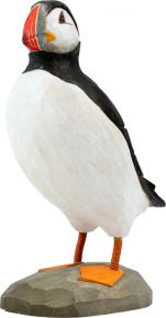 Wildlife Garden Decobird atlantic puffin hand carved