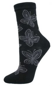 Bo Bendixen Unisex Kids socks Butterfly black
