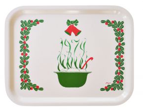 Opto Design Stig Lindberg Christmas 1974 tray 20x27 cm