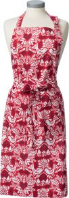Klippan Winter Bird apron (eco-tex) red, white