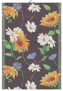 Ekelund Summer sunflower tea towel (oeko-tex) 35x50 cm yellow, black, multicolored