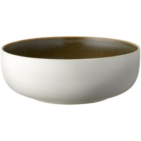 Studio Round North bowl Ø 25 cm matt white, matt coloured moss