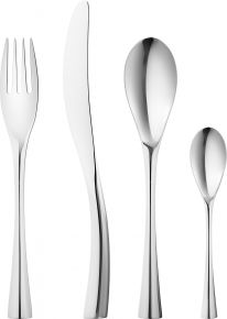 Georg Jensen Cobra box 24 pcs each 6 dinner spoon / fork / knife / tea spoon polished