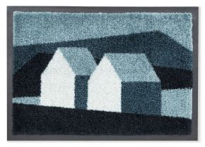Heymat home doormat / carpet light blue gray, black