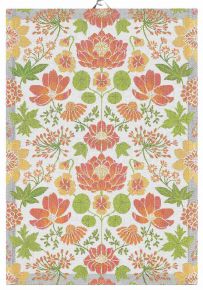 Ekelund Summer cress tea towel (oeko-tex) 35x50 cm orange, white, multicolor