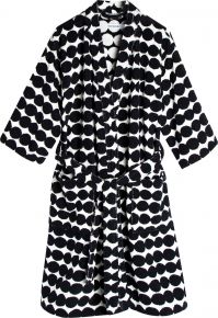 Marimekko Ladies bathrobe Räsymatto black, white