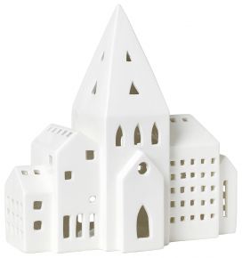 Kähler Design Urbania light house city height 21 cm length 20.5 cm width 8 cm cream