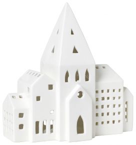 Kähler Design Urbania light house city height 21 cm length 20.5 cm width 8 cm cream