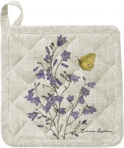 Emma Sjödin pot holder 22x22 cm bellflower & lemon butterfly