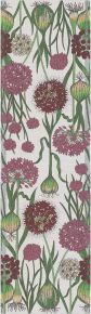 Ekelund Spring Allium table runner (oeko-tex) 35x120 cm green, white, purple