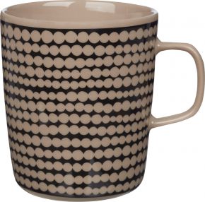 Marimekko Siirtolapuutarha (colonial garden) Oiva cup / mug 0.25 l terra, black