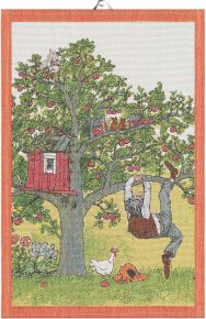 Ekelund Pettson & Findus Apple Tree tea towel (oeko-tex) 40x60 cm