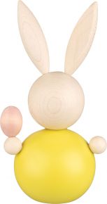 Aarikka Easter bunny with egg height 16 cm yellow, natural