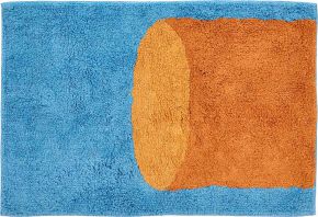 Villa Collection Styles tufted rug cm cotton blue / brown - eco-tex