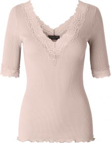 Rosemunde Copenhagen Ladies T-Shirt (eco-tex) V-neck with lace 4832