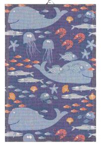 Ekelund Maritime Hubert tea towel (oeko-tex) 40x60 cm blue, orange