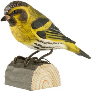 Wildlife Garden Decobird Siskin hand carved