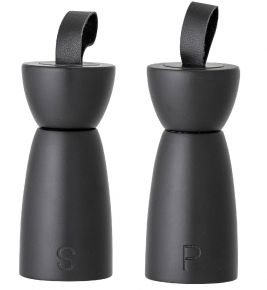 Bloomingville salt mill and pepper mill set height 15 cm black