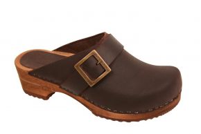 Sanita Ladies Clogs Wood open with buckle Urban