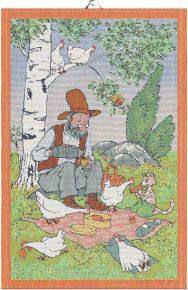 Ekelund Pettson & Findus Picnic tea towel (oeko-tex) 40x60 cm