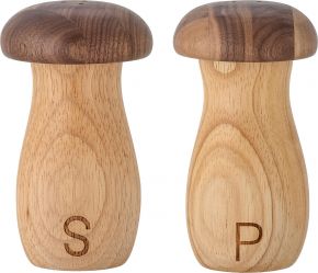 Bloomingville salt & pepper shaker set of 2 height 12 cm 0.05 l brown Rahim